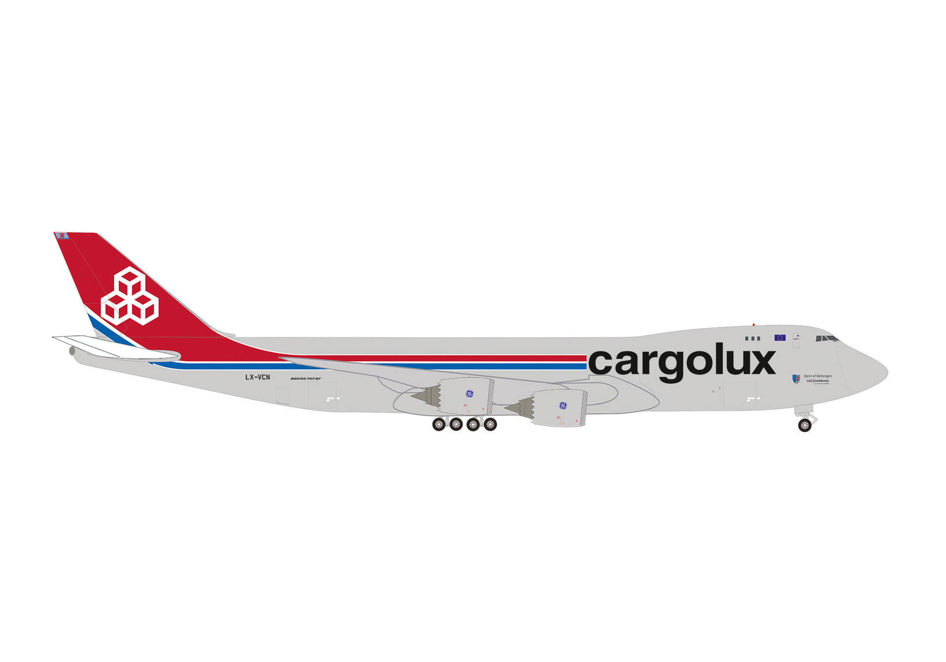 539234 Herpa Cargolux / カーゴルックス航空/カーゴルクス B747-8F LX-VCN Spirit of Schengen 1:500 予約