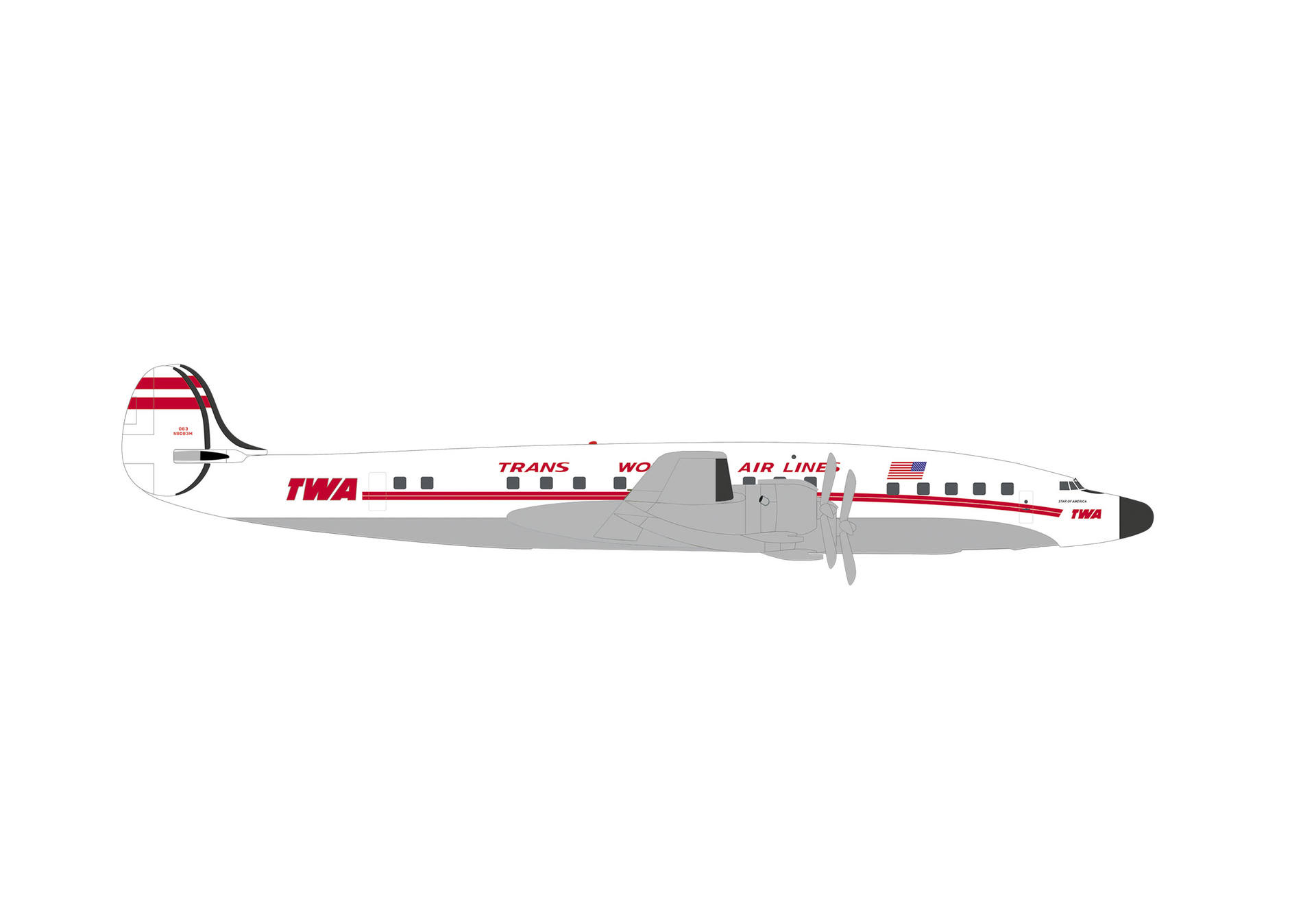 539364 Herpa TWA Trans World Airlines / トランス・ワールド航空 L-1649A N8083H 1:500 予約