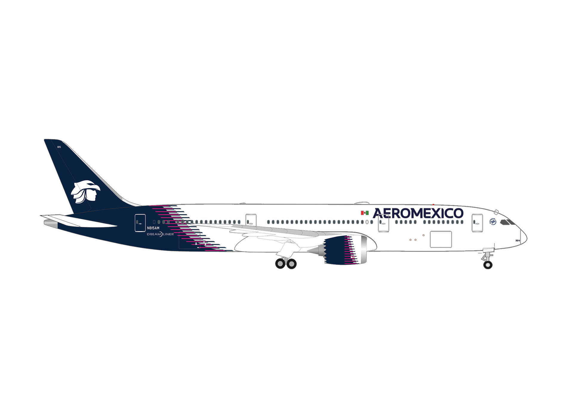 539425 Herpa Aeromexico / アエロメヒコ B787-9 N815AM 新塗装 1:500 予約