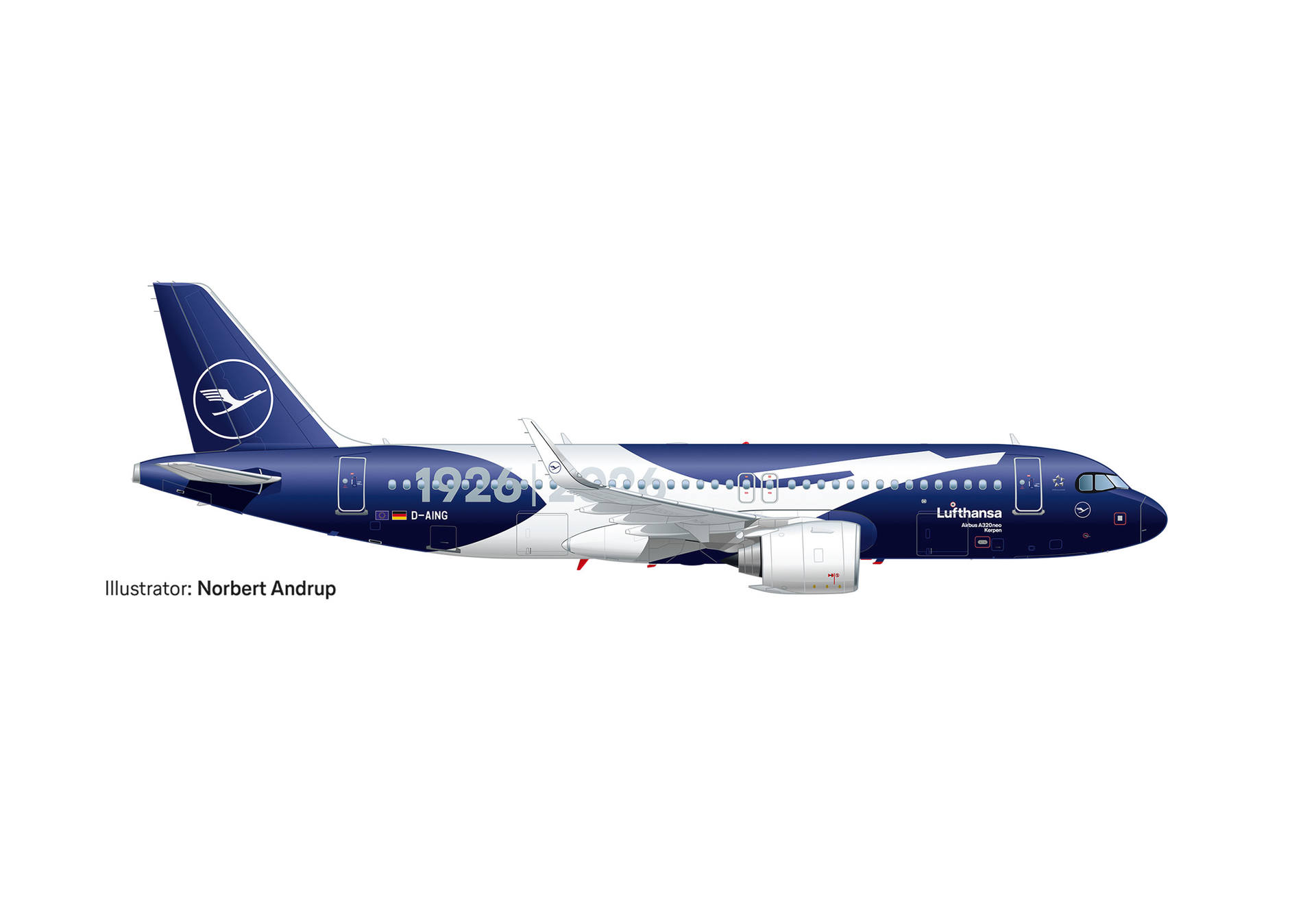 539487 Herpa Lufthansa / ルフトハンザドイツ航空 A320neo D-AING 