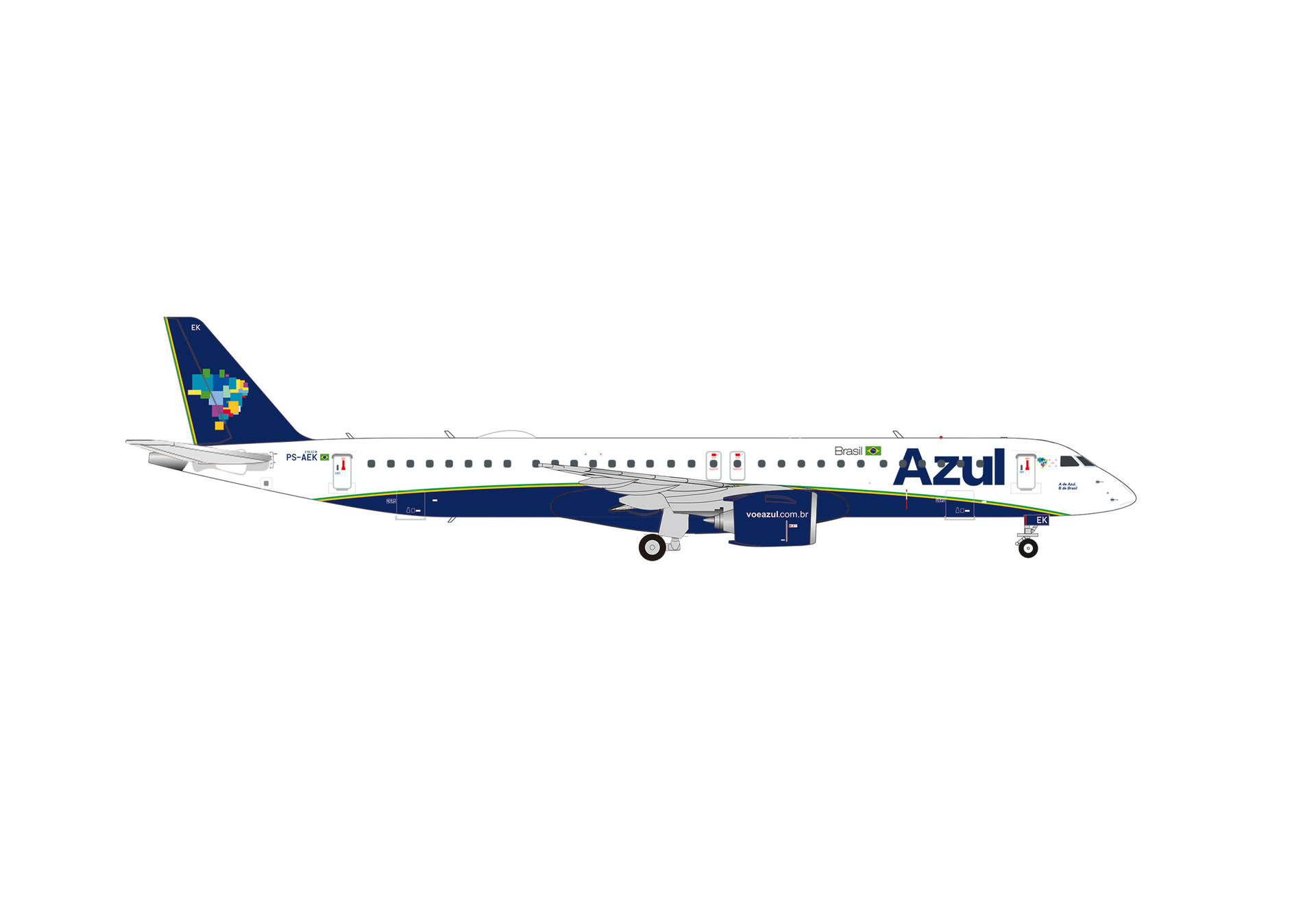 574068 Herpa Azul / アズールブラジル航空 E195-E2 PS-AEK 