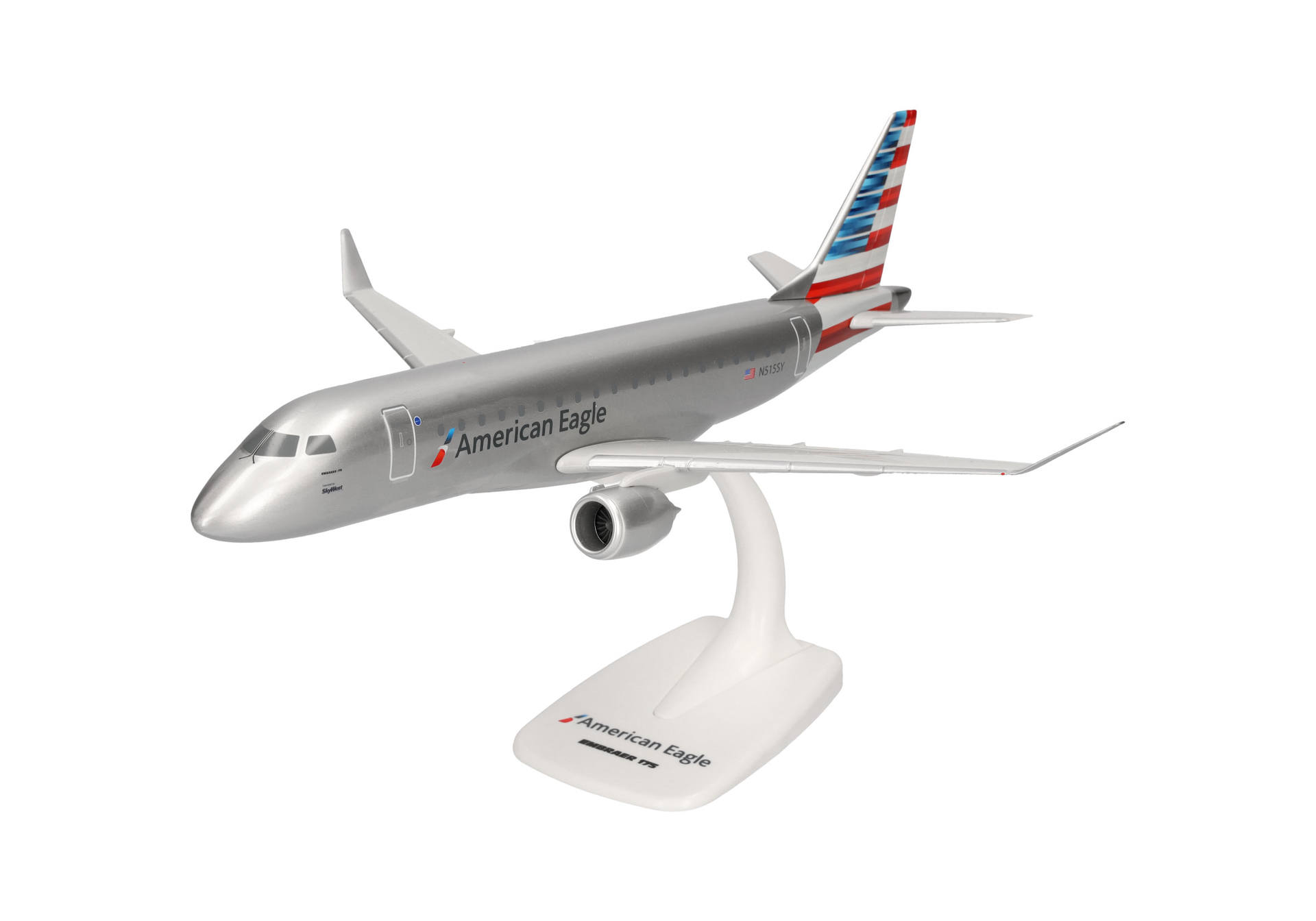 614887 Herpa SNAPFIT American Eagle / アメリカン・イーグル E175 N515SY 1:100 予約 Herpa SNAPFIT 1:100 American Eagle / アメリカン・イーグル E175 プラスチック製