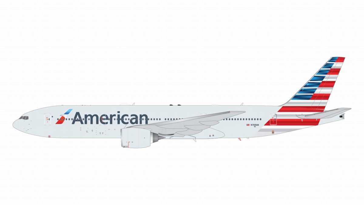 G2AAL1414 GEMINI 200 American Airlines / アメリカン航空 B777-200ER N788AN  スタンド付 1:200 お取り寄せ