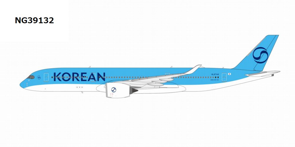 NG39132 NG MODELS Korean Air / 大韓航空 New Livery A350-900 HL8746 1:400 お取り寄せ