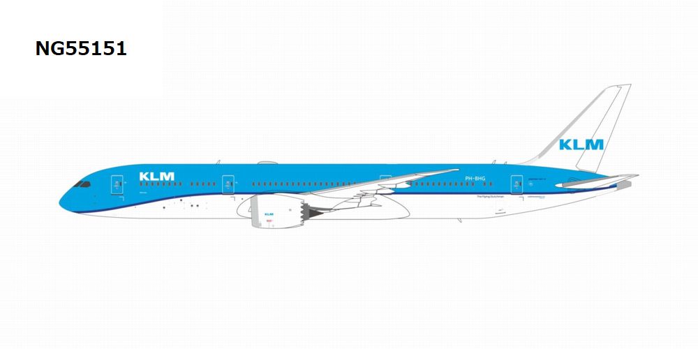 NG55151 NG MODELS KLM / KLMオランダ航空 KLM logo's without the crown B787-9 PH-BHG 1:400 お取り寄せ