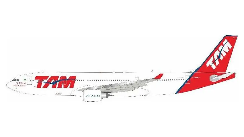 332TAM0526 IN Flight200 TAM / タム/ラタム ブラジル A330-200 PT-MVL スタンド付き 1:200 予約
