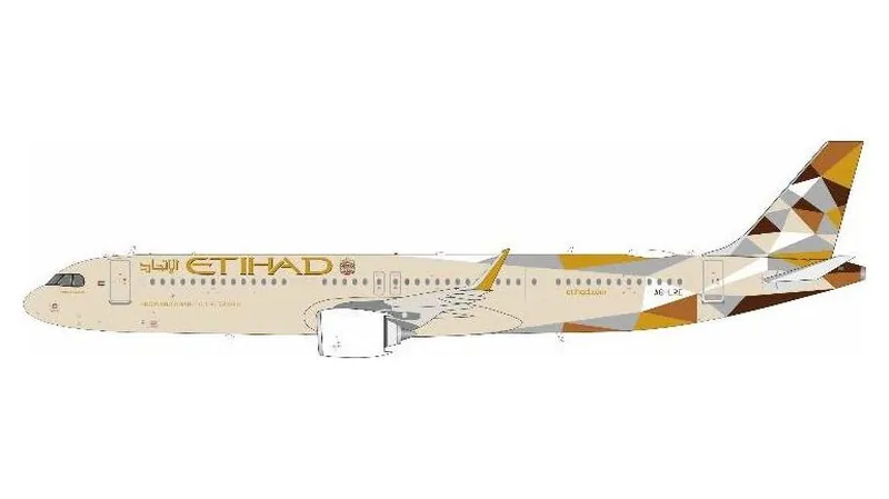 321EY0626 IN Flight200 Etihad Airways / エティハド航空 A321-200NXLR A6-LRE スタンド付き 1:200 予約 IN Flight200 1:200 ETIHAD AIRWAYS / エティハド航空 A321neo 亜鉛ダイキャスト製