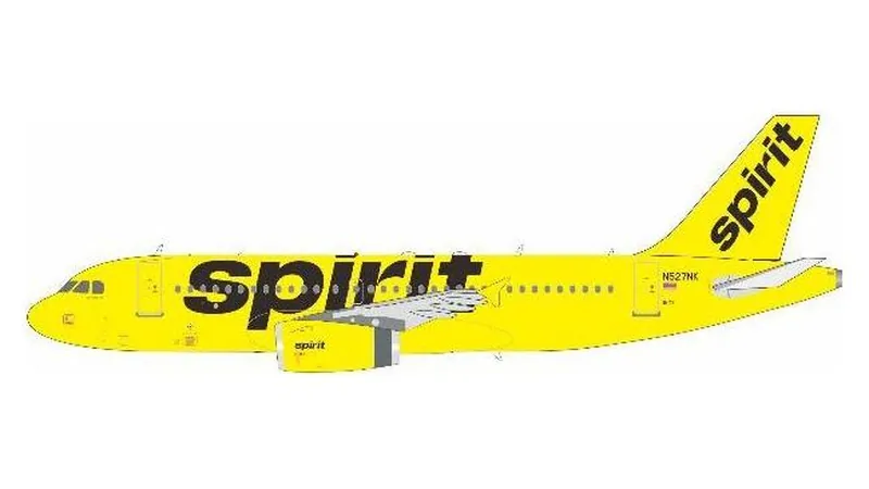 319NK1026 IN Flight200 Spirit / スピリット航空/スピリッツ航空 A319-100 N527NK スタンド付き 1:200 予約 IN Flight200 1:200 Spirit / スピリット航空/スピリッツ航空 A319 亜鉛ダイキャスト製