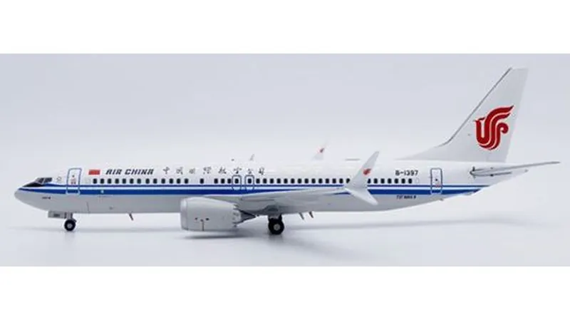 LH2487 JC WING AIR CHINA / 中国国際航空 Boeing 737 MAX8 B-1397 スタンド付 1:200 予約 JC WING 1:200 AIR CHINA / 中国国際航空 737 MAX8 亜鉛ダイキャスト製