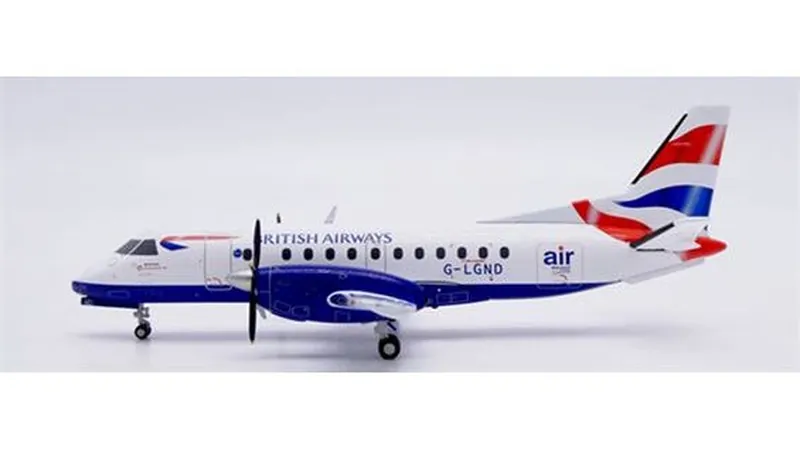 XX20401 JC WING British Airways / 英国航空 ブリティッシュ・エアウェイズ Loganair Saab 340B G-LGND スタンド付 1:200 予約 JC WING 1:200 British Airways / 英国航空 ブリティッシュ・エアウェイズ Saab 340 亜鉛ダイキャスト製