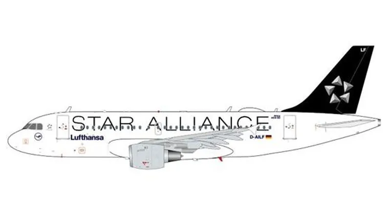 XX20609 JC WING Lufthansa / ルフトハンザドイツ航空 Star Alliance A319 D-AILF スタンド付 1:200 予約 JC WING 1:200 Lufthansa / ルフトハンザドイツ航空 A319 亜鉛ダイキャスト製