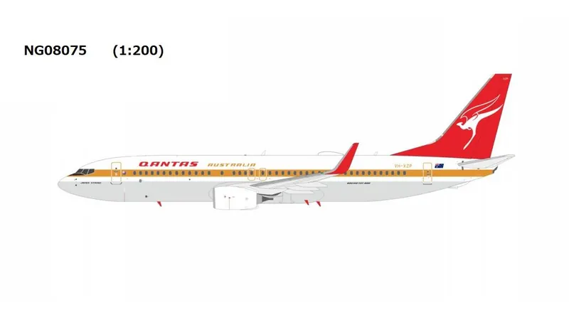 NG08075 NG MODELS Qantas Airways / カンタス航空 Boeing 737-800w VH-XZP 1:200 予約