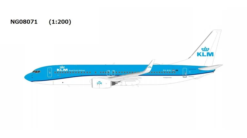 NG08071 NG MODELS KLM / KLMオランダ航空 Boeing 737-800w PH-BXU 1:200 予約