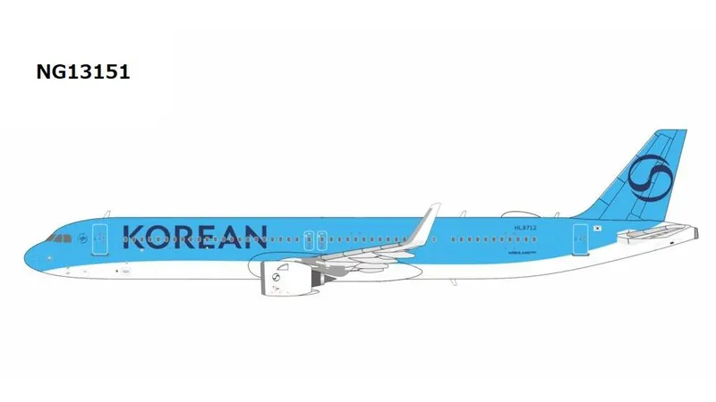 NG13151 NG MODELS Korean Air / 大韓航空 A321neo HL8712 1:400 お取り寄せ