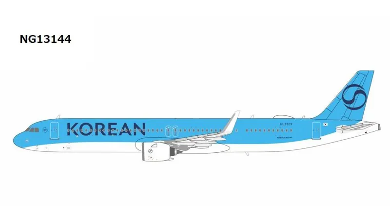 NG13144 NG MODELS Korean Air / 大韓航空 Korean Air's first A321 in 2025's new standard livery A321neo HL8509 1:400 お取り寄せ