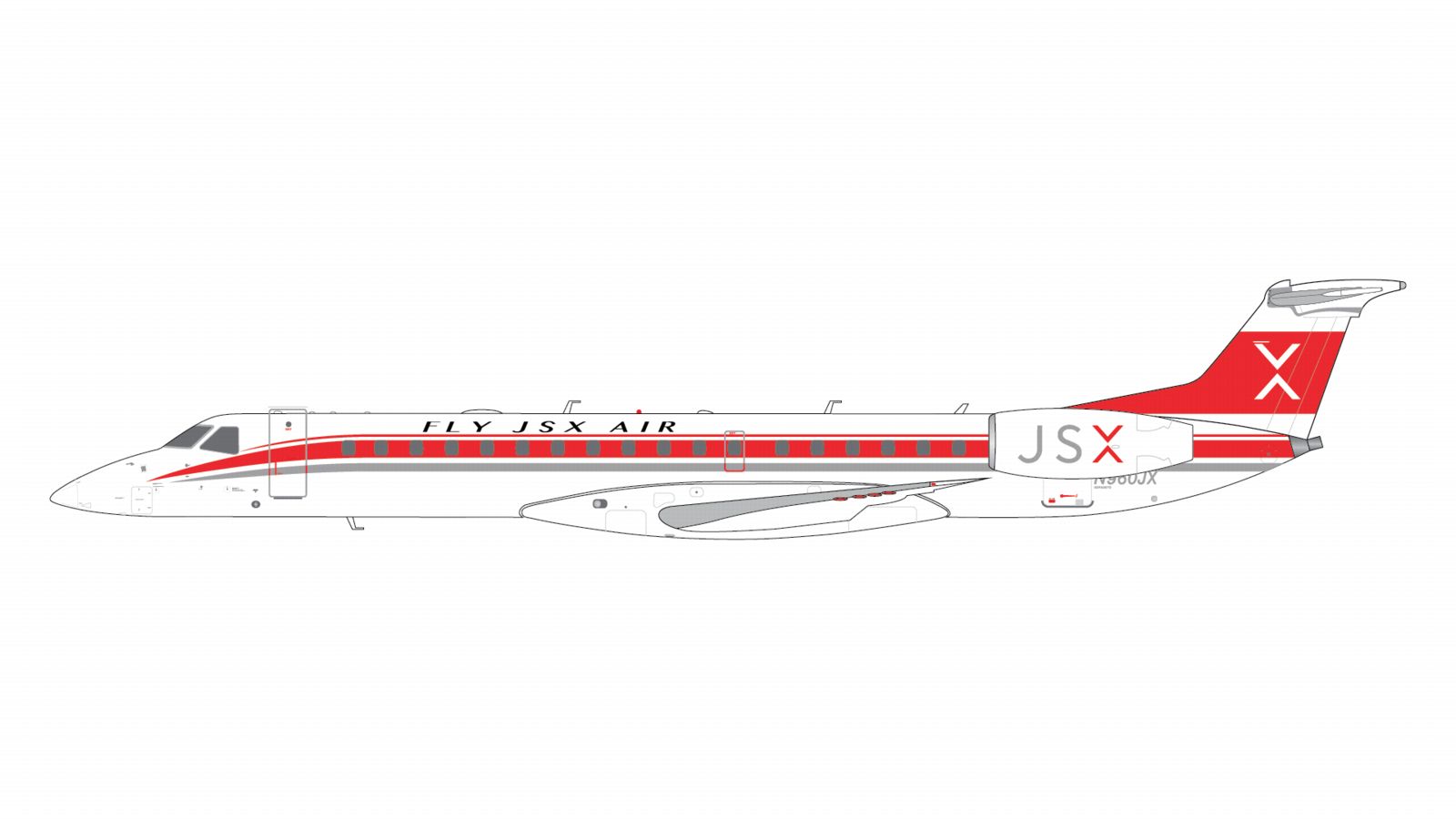 G2JSX1505 GEMINI 200 JSX Air (JetSuiteX) / ジェットスウィートX ERJ 145R N960JX 