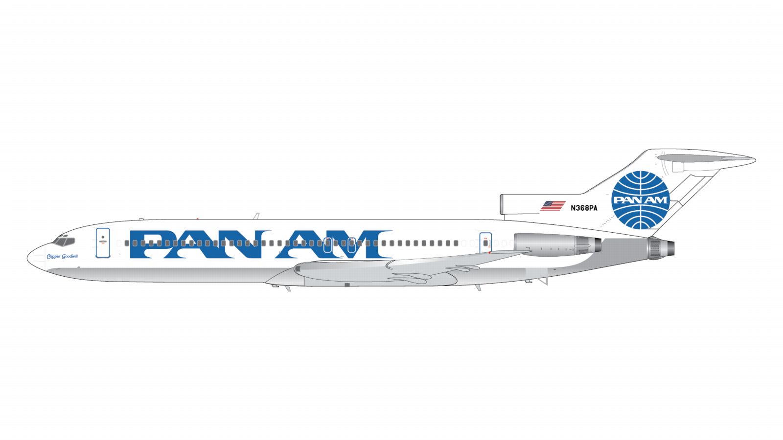 G2PAA1408 GEMINI 200 Pan American Airways / パンアメリカン航空/パンナム B727-200/Adv. N368PA 