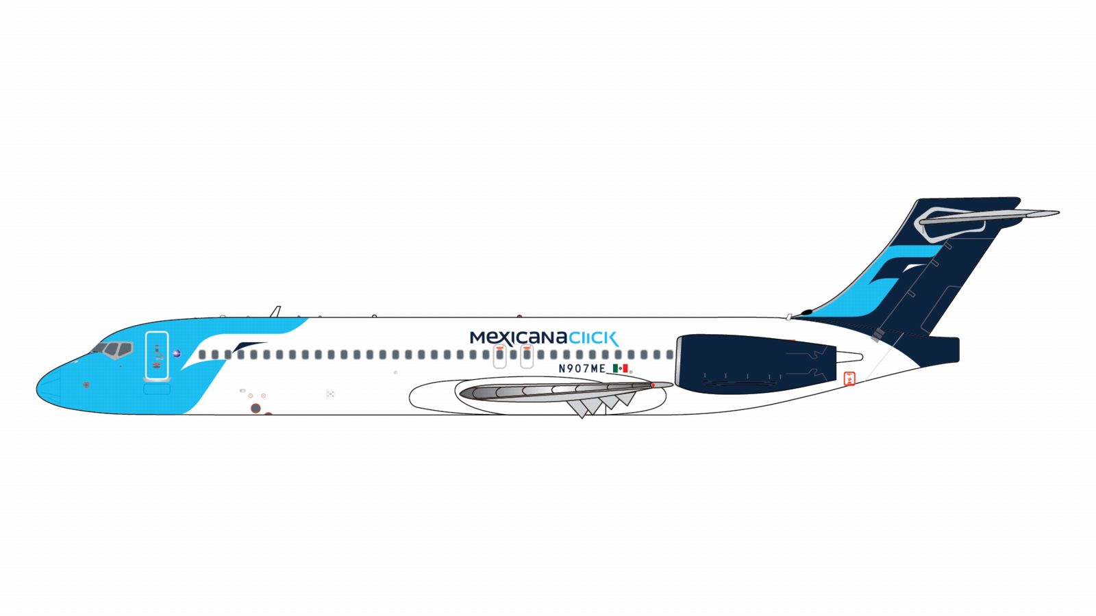 GJCBE2391 GEMINI JETS MEXICANA / メキシカーナ航空 メヒカーナ B717-200 N907ME 1:400 予約
