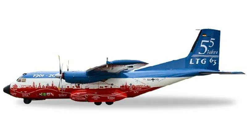 558068 Herpa Luftwaffe / ドイツ空軍 C-160 LTG 63/60 50+95 55th 1:200 メーカー完売 Herpa 1:200 Luftwaffe / ドイツ空軍 C-160 亜鉛ダイキャスト製
