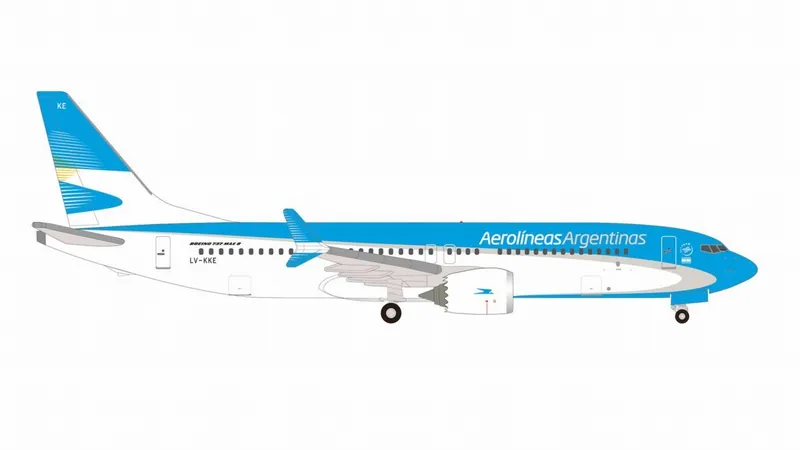 539081 Herpa Aerolineas Argentinas / アルゼンチン航空 B737 MAX8 LV-KKE 1:500 お取り寄せ
