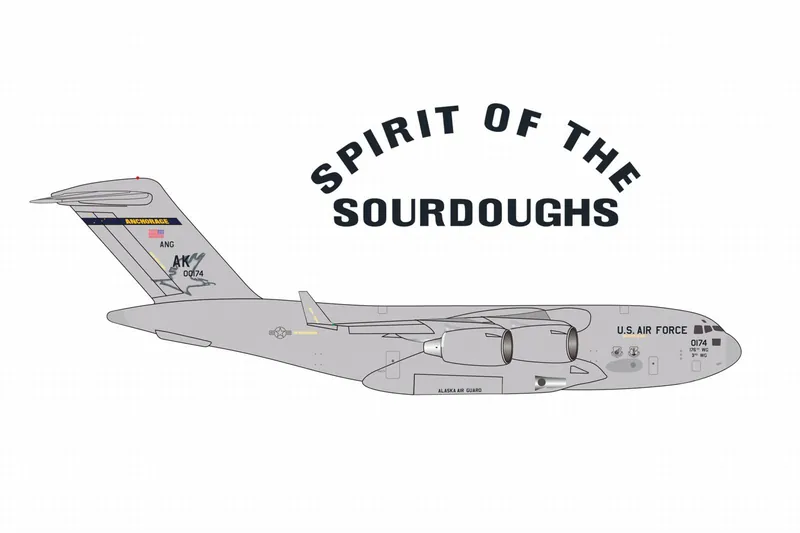 539920 Herpa U.S. Air Force / アメリカ空軍 C-17A 00-0174 第517輸送飛行隊 エルメンドルフ空軍基地 1:500 予約