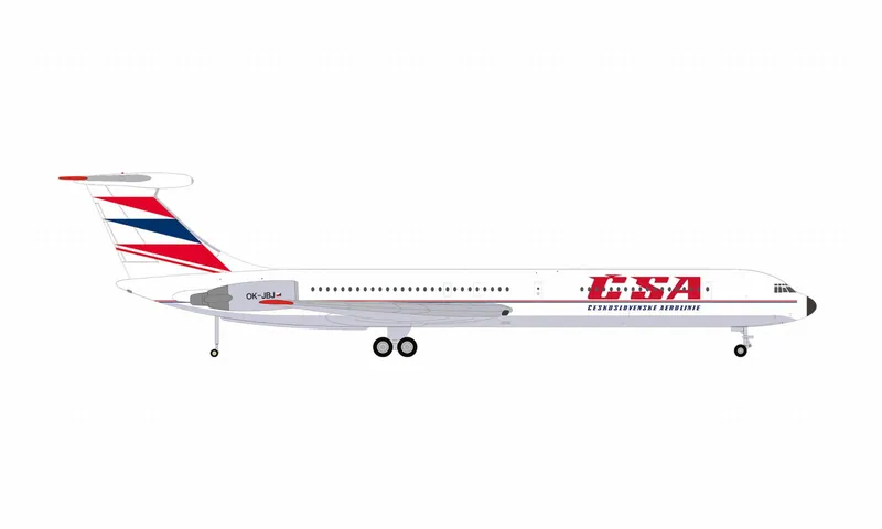 574174 Herpa CSA Czechoslovak Airlines / チェコ航空 IL-62M OK-JBJ 1:200 予約