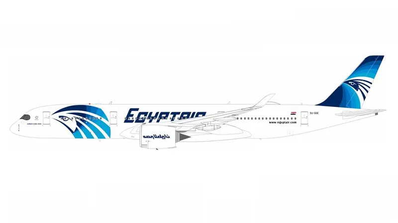350MS0926 IN Flight200 EgyptAir / エジプト航空 A350-900 SU-GGE スタンド付き 1:200 予約