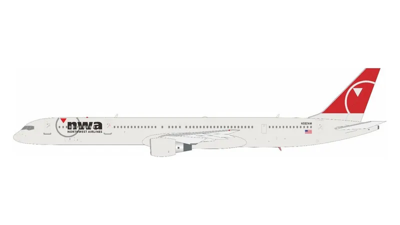B753NW592 B-MODELS Northwest Airlines / ノースウエスト航空 757-300 N592NW 1:200 スタンド付 予約