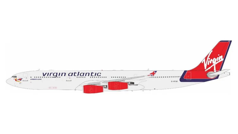 B343VFAR B-MODELS Virgin Atlantic Airways / ヴァージン・アトランティック航空 A340-300 G-VFAR 1:200 スタンド付 予約
