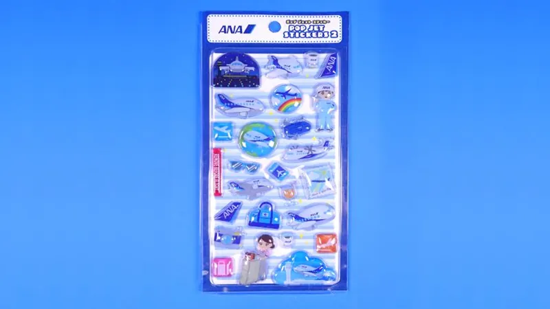 MZ714 ANA All Nippon Airways / 全日空 丸彰 ポップ ジェット ステッカー ２