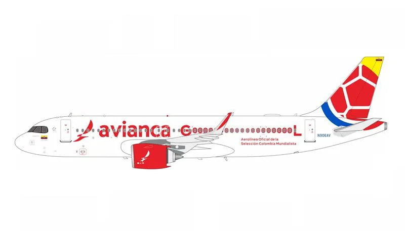 320AV1026 IN Flight200 AVIANCA / アビアンカ航空 A320-200N N906AV スタンド付き 1:200 予約 IN Flight200 1:200 AVIANCA / アビアンカ航空 A320neo 亜鉛ダイキャスト製