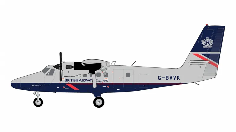 G2BAW1148 GEMINI 200 British Airways Express / 英国航空 ブリティッシュ・エアウェイズ・エクスプレス DHC-6-300 G-BVVK Landor livery スタンド付 1:200 予約