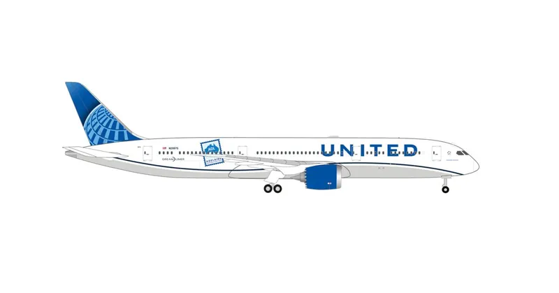 539432 Herpa United Airlines / ユナイテッド航空 787-9 N29975 Adelaide 1:500 予約 Herpa 1:500 United Airlines / ユナイテッド航空 787-9 亜鉛ダイキャスト製