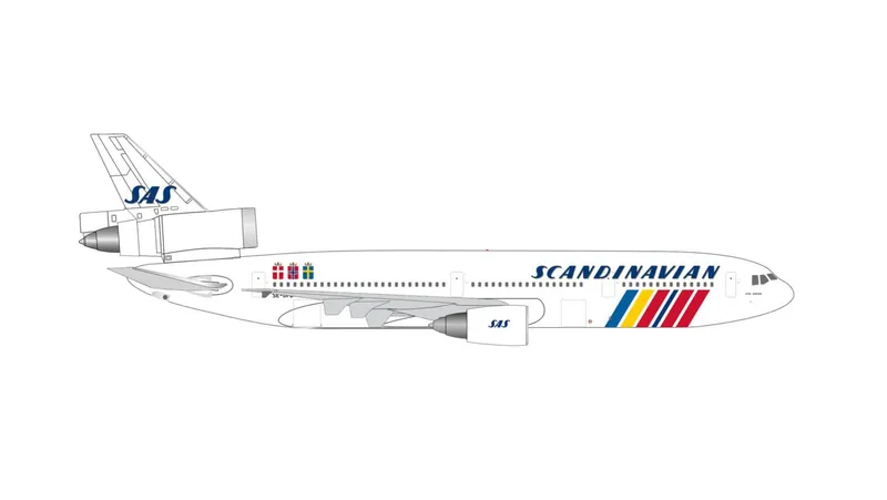 539715 Herpa SAS Scandinavian Airlines / スカンジナビア航空 DC-10-30 SE-DFD Dag Viking 1:500 予約