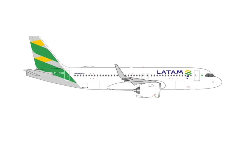 539746 Herpa LATAM Airlines / ラタム航空 A320neo PR-XBG Brazil Flag 1:500 予約