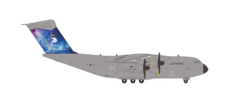 574365 Herpa Luftwaffe / ドイツ空軍 A400M 54+09 70 Jahre Luftwaffe 1:200 予約 Herpa 1:200 Luftwaffe / ドイツ空軍 A400M 亜鉛ダイキャスト製
