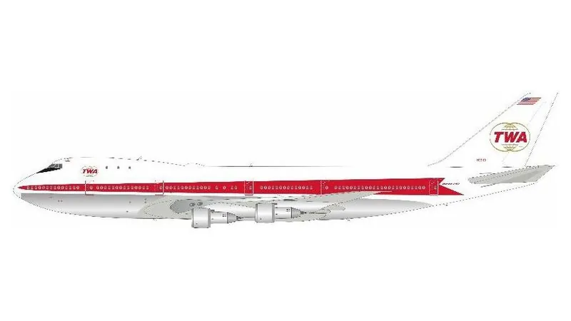 741TW0826P IN Flight200 TWA Trans World Airlines / トランス・ワールド航空 747-100 N93118 スタンド付き 1:200 予約 IN Flight200 1:200 TWA Trans World Airlines / トランス・ワールド航空 747-100 亜鉛ダイキャスト製