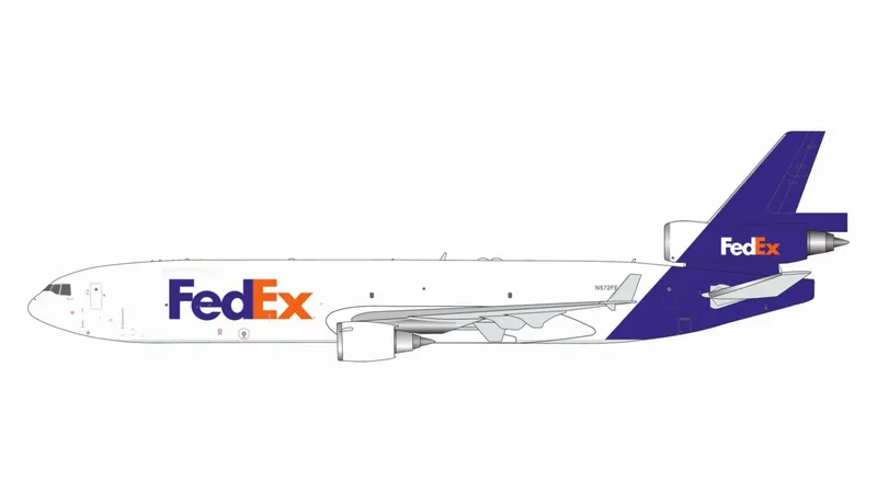 GJFDX2449 GEMINI JETS FedEx / フェデックス MD-11F N572FE 1:400 予約 GEMINI JETS 1:400 FedEx / フェデックス MD-11F 亜鉛ダイキャスト製