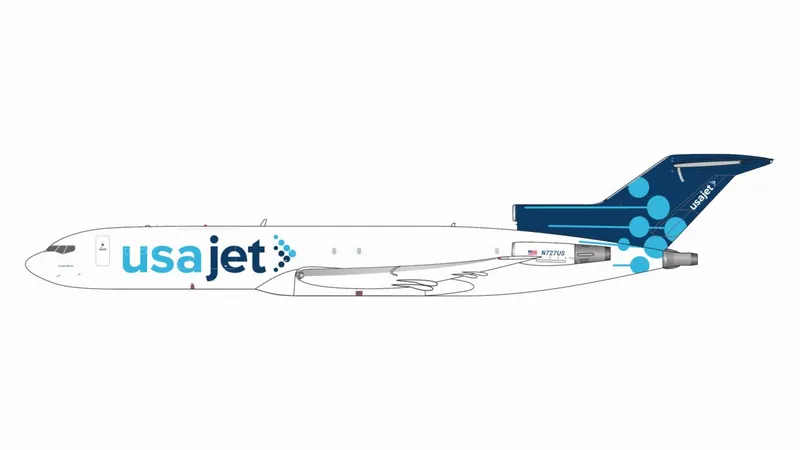 GJJUS2432 GEMINI JETS USA Jet Airlines / USAジェット航空 last operating 727 in the U.S. 727-200F/Adv. N727US 1:400 予約