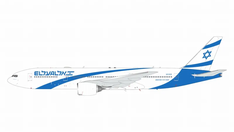 G2ELY1529 GEMINI 200 El Al Israel Airlines / エル・アル航空/イスラエル 777-200ER 4X-ECE  スタンド付 1:200 予約