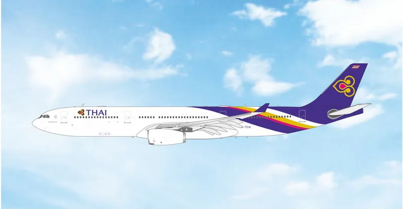 12136 Phoenix Thai Airways / タイ国際航空 A330-300 HS-TEW 1:400 予約 Phoenix 1:400 Thai /タイ国際航空 A330-300 亜鉛ダイキャスト製