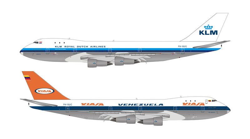 11681 Phoenix VIASA-KLM ヴィアサ ＫＬＭオランダ航空 B747-200 PH-BUG 1:400 お取り寄せ