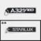 STARLUX FLIGHT TAG KEYRING A321neo (BLACK)