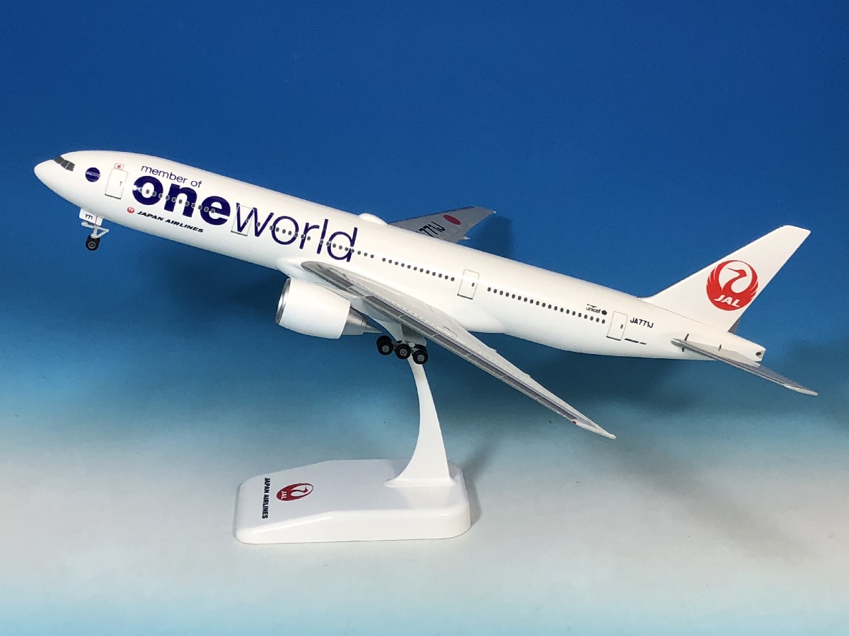 高品質HOT■日本航空　B777-200　ワンワールドカラー　（1/200サイズ）　旅客機プラモデル完成品■ 民間航空機