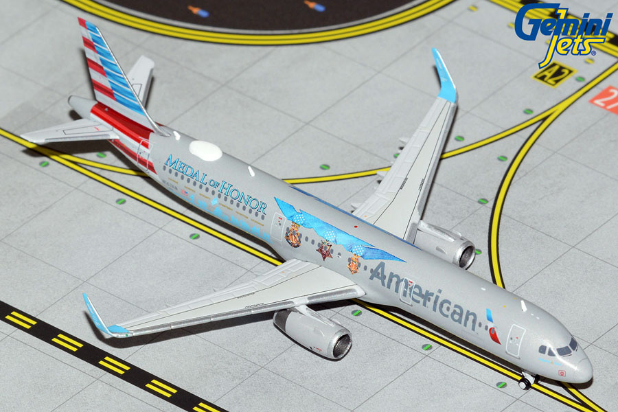GJAAL2139 GEMINI JETS American Airlines A321S Flagship Valor / Medal of  Honor N167AN 1:400