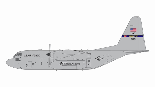 G2AFO1153 GEMINI 200 U.S. Air Force C-130H 93-1561 North Carolina ANG 1:200  お取り寄せ