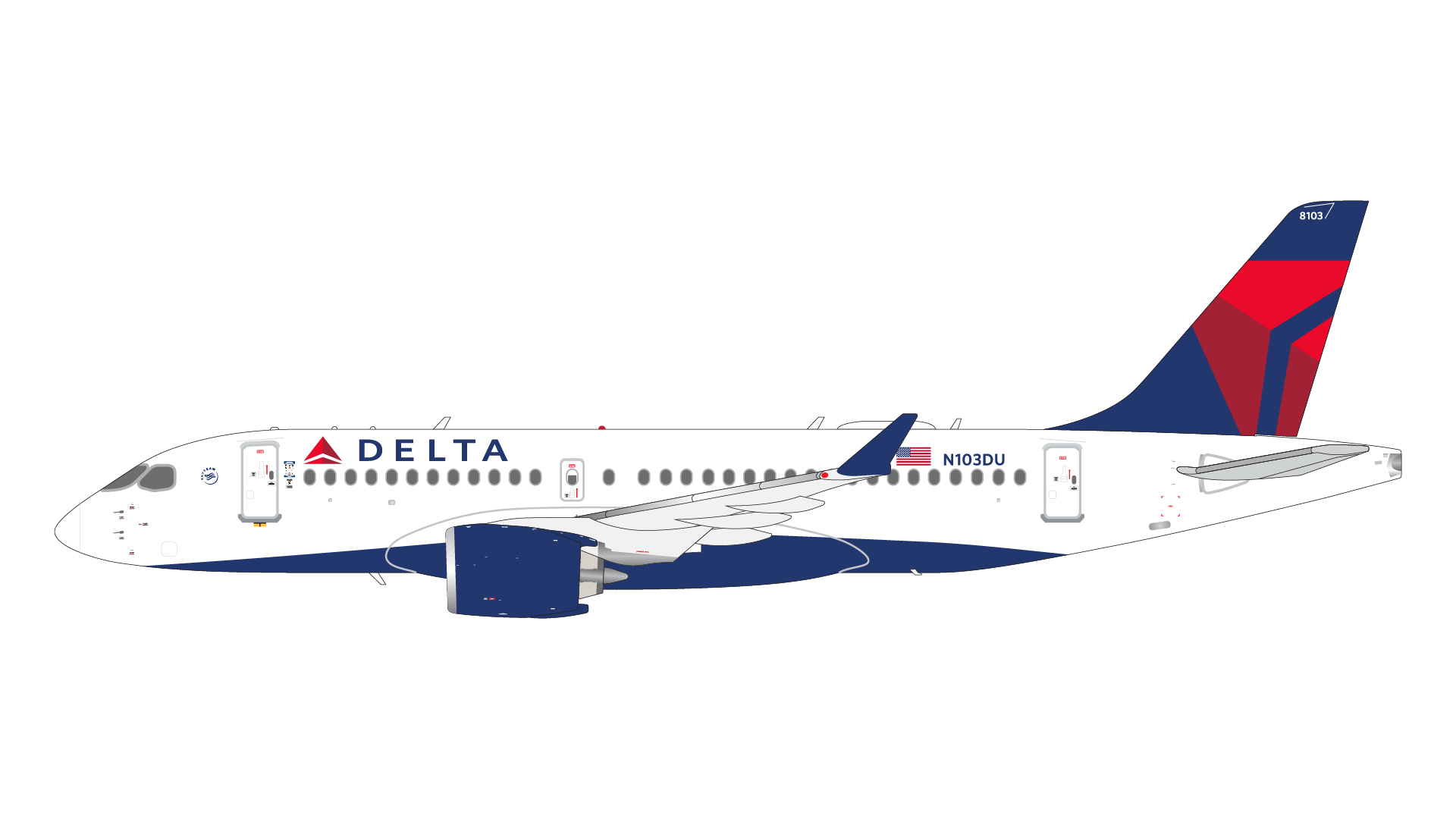 G2DAL1112 GEMINI 200 Delta Air Lines A220-100 N103DU 1:200 お