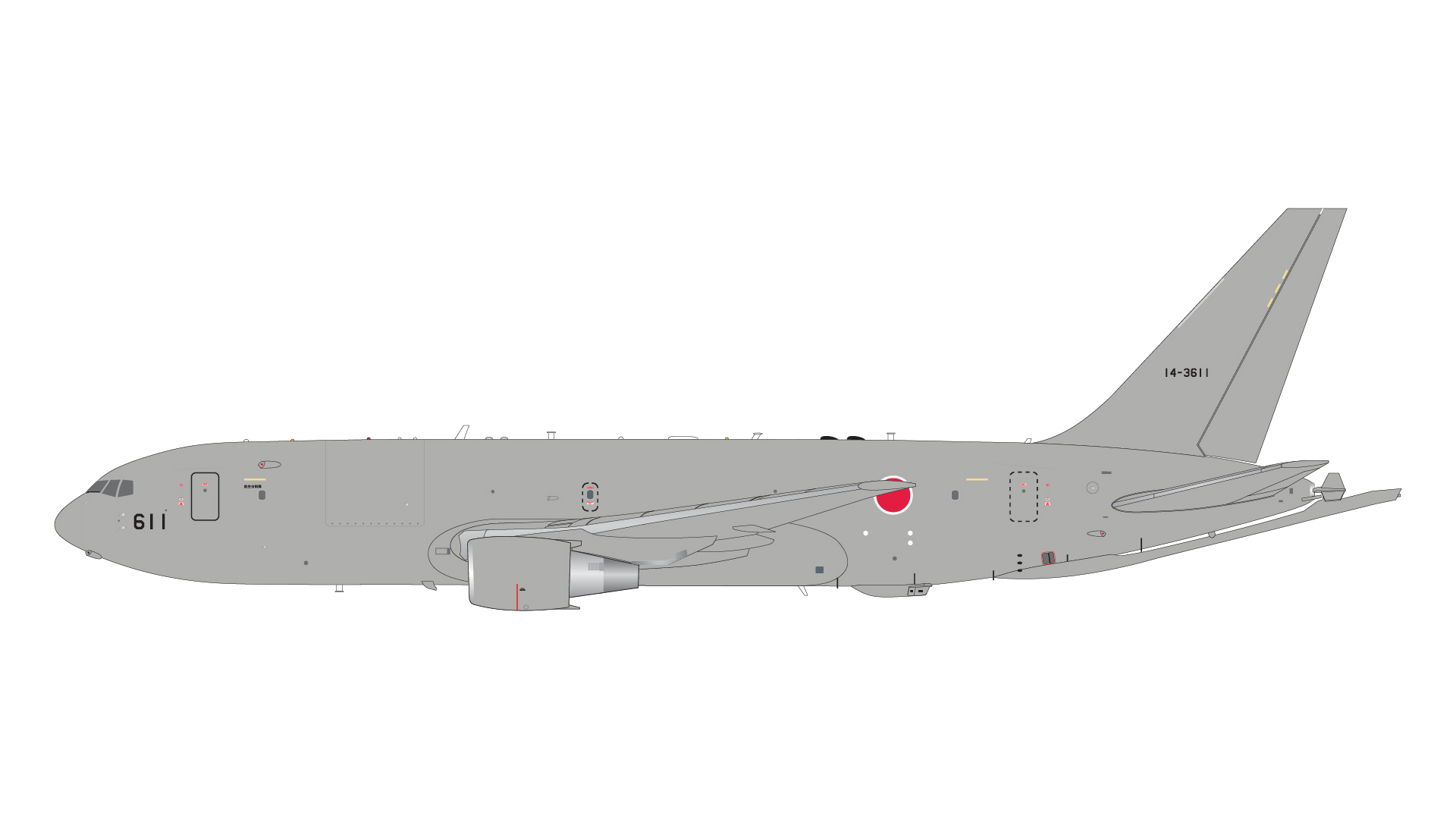 G2JSD998 GEMINI 200 JASDF / 航空自衛隊 KC-46A Pegasus 14-3611 1:200