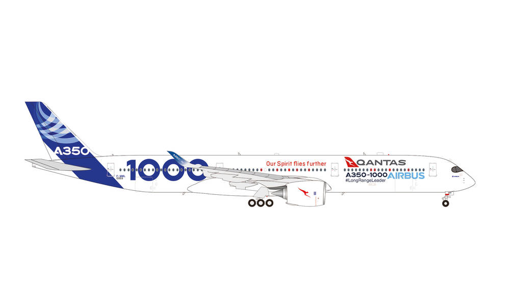 572477 Herpa AIRBUS / エアバスハウスカラー A350-1000 Qantas Project Sunrise F-WMIL  1:200 お取り寄せ