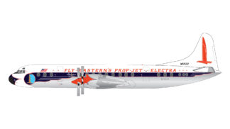 GJEAL2138 GEMINI JETS Eastern Air Lines / イースタン航空 L-188A Electra "Golden Falcon Prop-Jet," pol. belly N5507 1:400